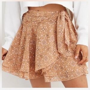 Aerie Paisley Wrap Skirt size M